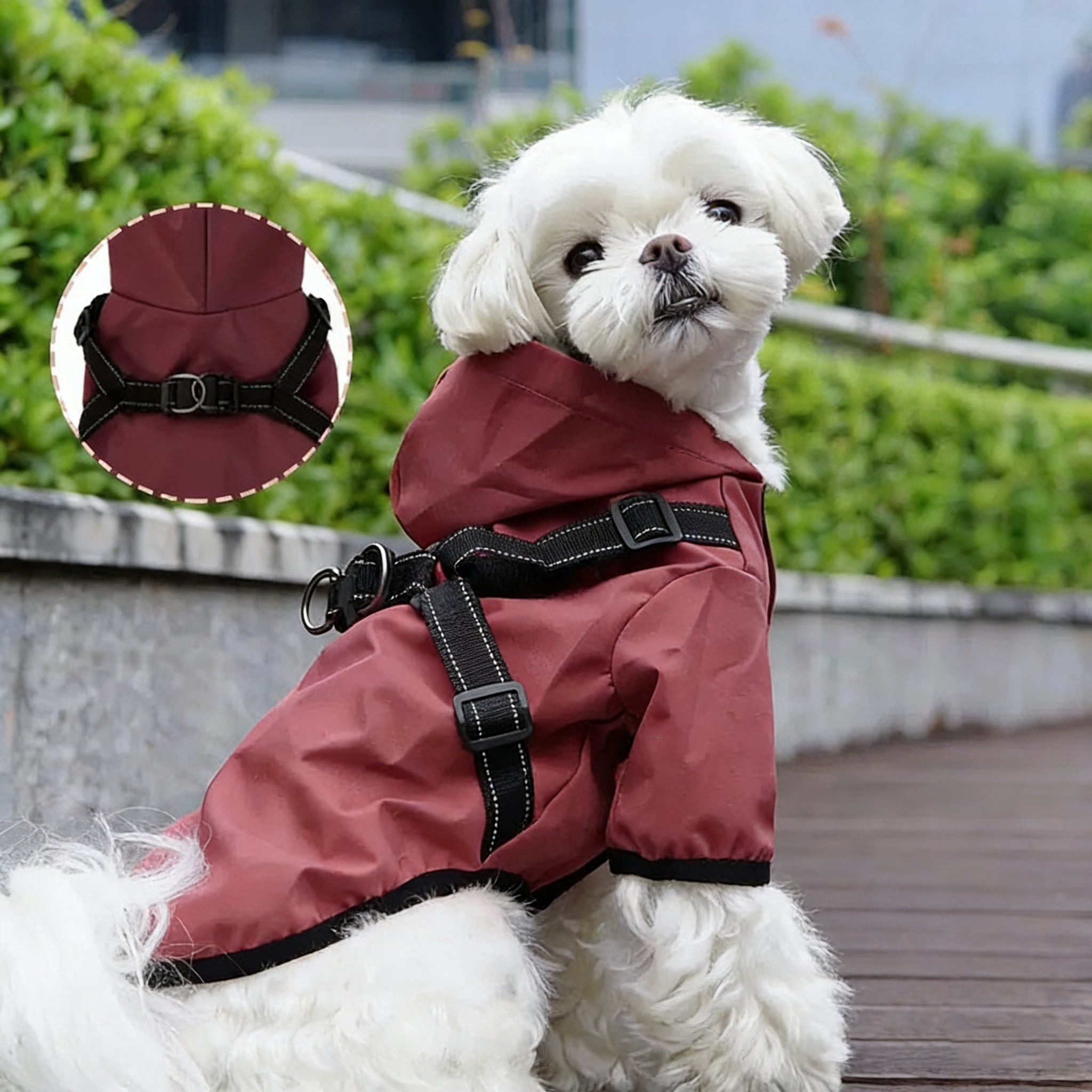 Dog Raincoat, Waterproof Windproof Rain Jacket, for Small Medium Large Extra Large Dogs, Reflective Breathable Full-Body Coverage Dry Suit